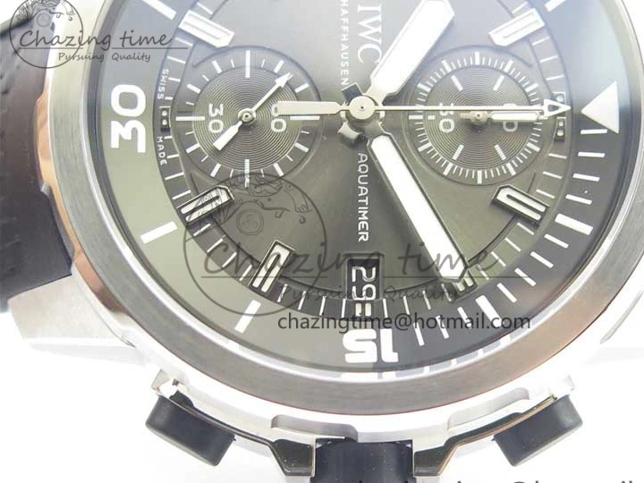 MIROTIME 0218 Aquatimer Chrono IW376803 V6F 1:1 Best Edition Gray Dial on Rubber Strap A FlexibleFit 7153